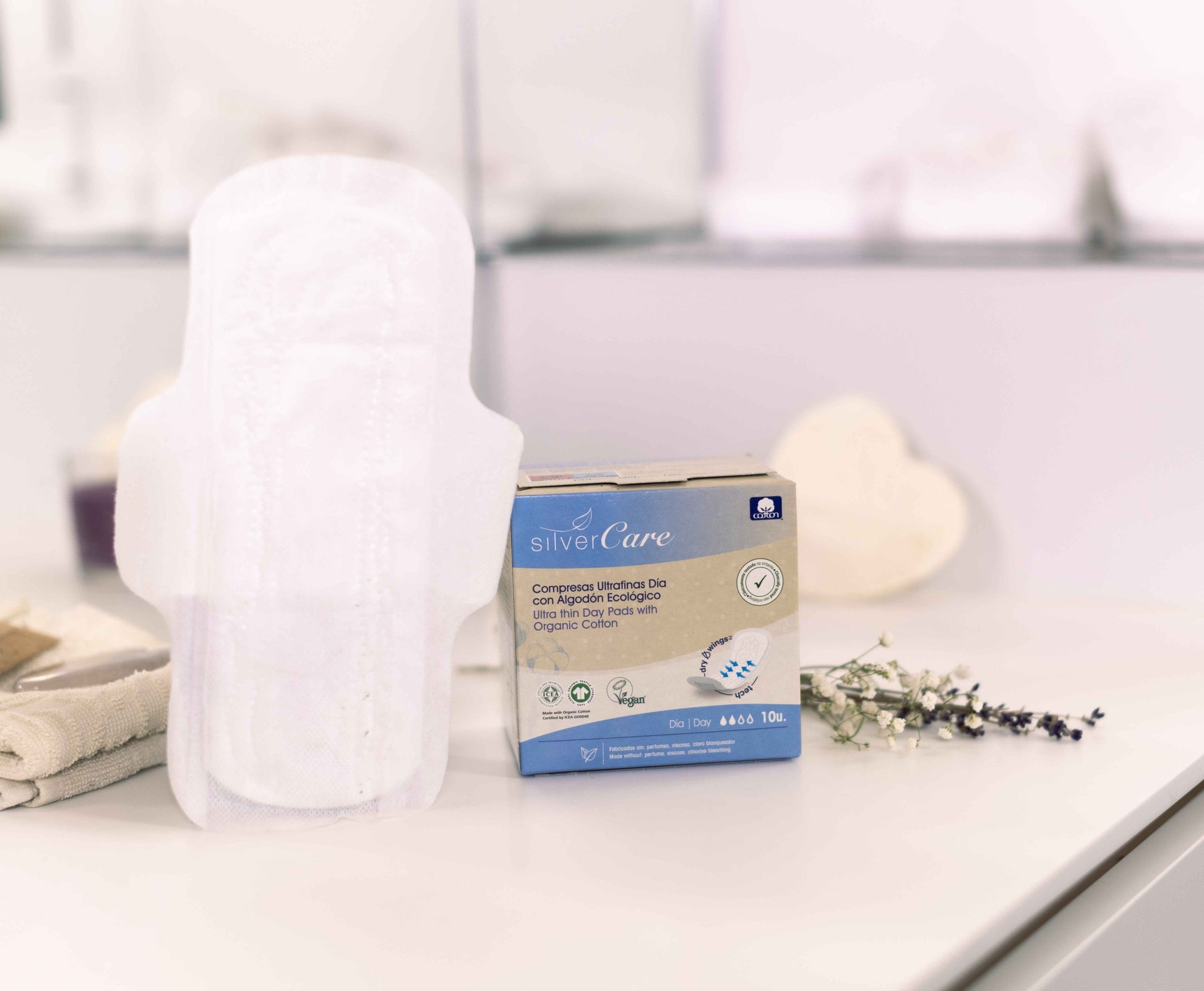 Podpaski ekologiczne na dzień Silver Care BIO 100% bawełna bez chloru 10szt