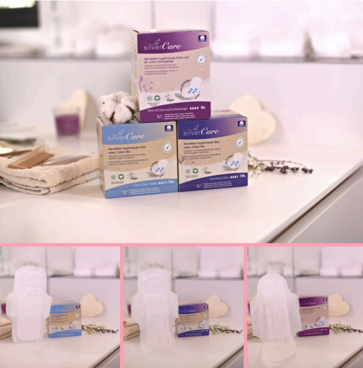 Podpaski ekologiczne na dzień Silver Care BIO 100% bawełna bez chloru 10szt