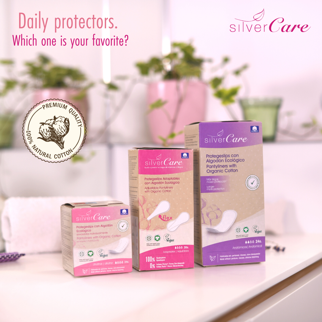 Wiederverwendbare Bio-Stilleinlagen Silver Care 100% Bio-Baumwolle 24 Stück