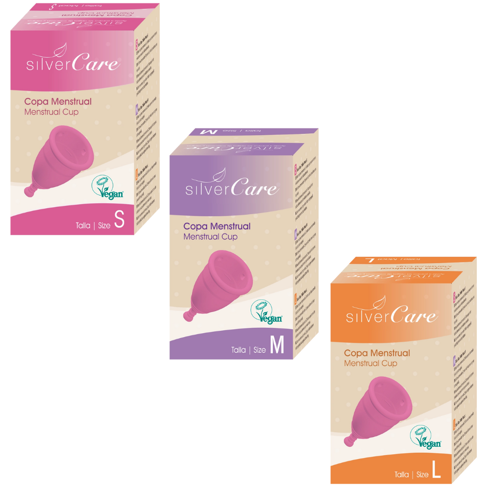 Silver Care Menstruační kalíšek, růžový (velikosti S, M a L) 1 ks.