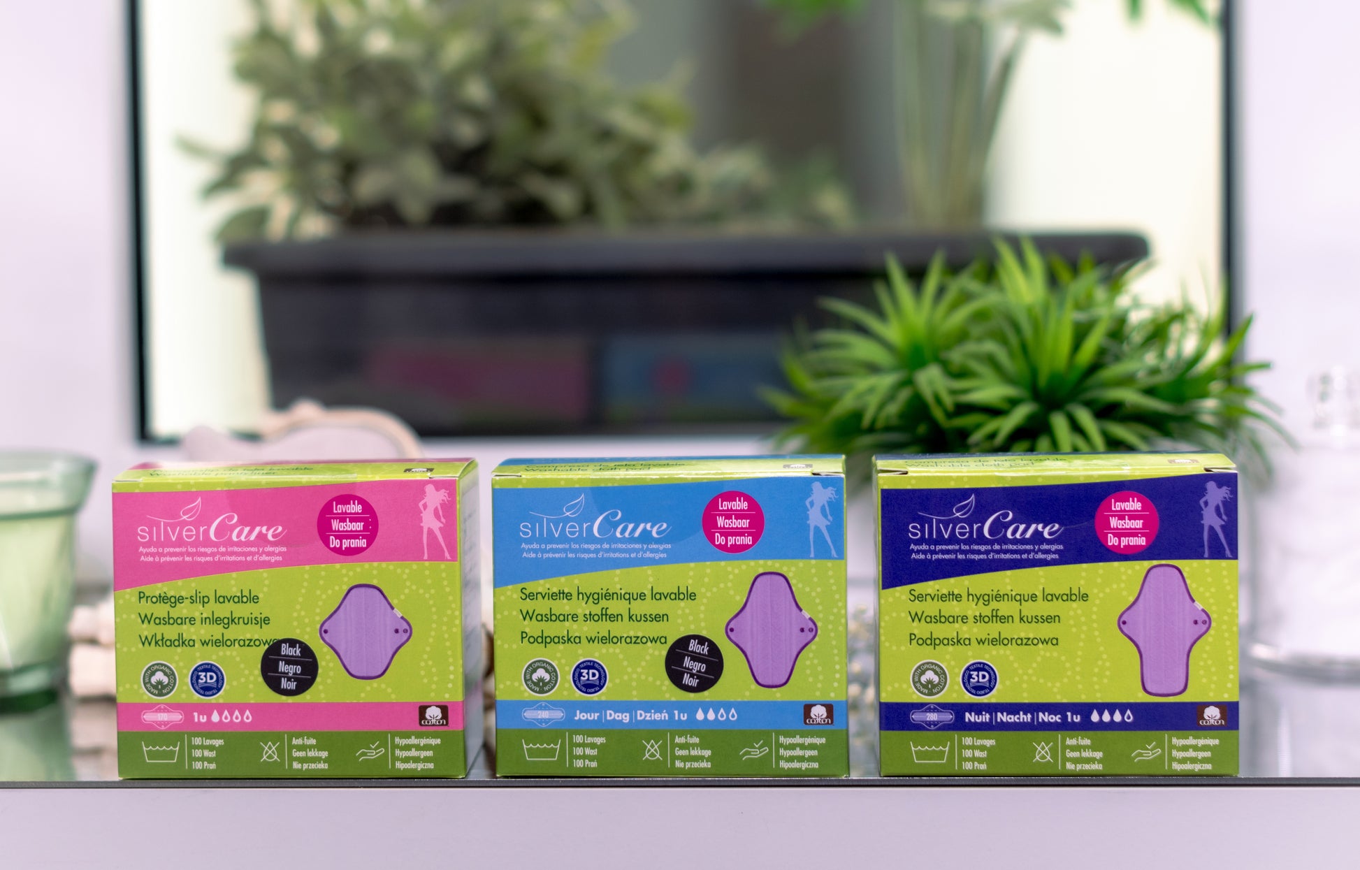 Podpaska wielorazowa ekologiczna bawełniana na noc 100% BIO Silver Care 1 szt.