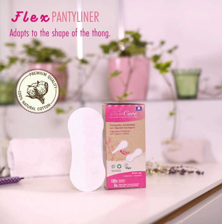 Wiederverwendbare Bio-Stilleinlagen Silver Care 100% Bio-Baumwolle 24 Stück