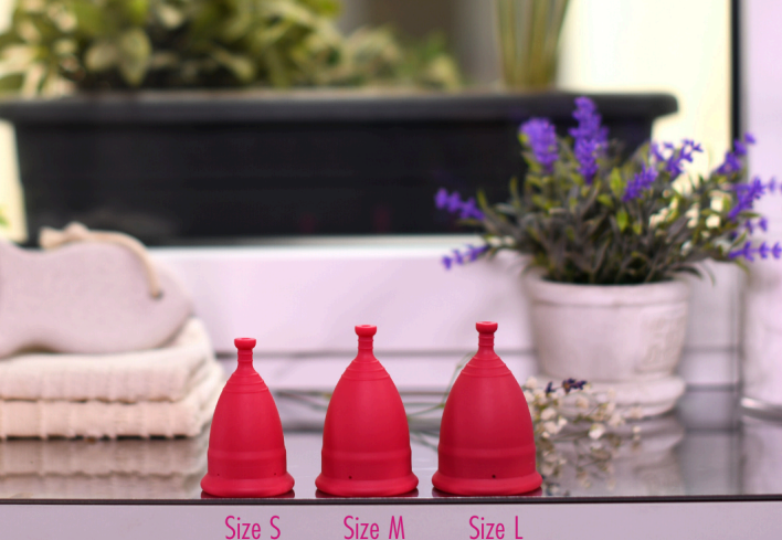 Silver Care Menstruační kalíšek, růžový (velikosti S, M a L) 1 ks.