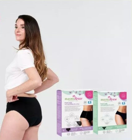Masmi Period Underwear with triple absorption (166 g absorbency), high waist (sizes: S, M, L, XL) 1 piece.
