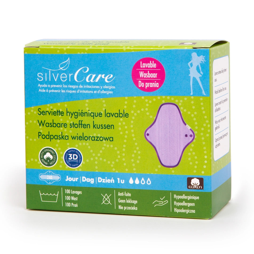 Podpaska wielorazowa ekologiczna bawełniana na dzień BIO Silver Care 1 szt.