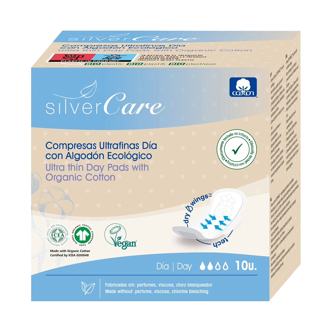 Ekologické denní vložky Silver Care BIO 100% bavlna bez chlóru 10ks