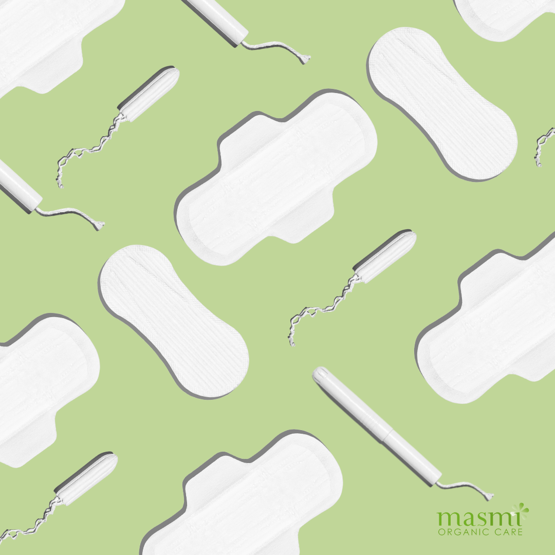 Masmi Extra-lang Damenbinden mit erhöhter Saugfähigkeit, 100% Bio-Baumwolle 8 Stück