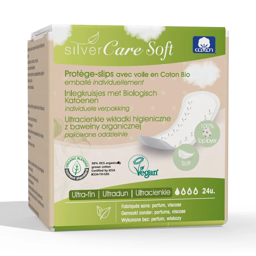 Silver Care SOFT Ultracienkie wkładki higieniczne o anatomicznym kształcie (oddzielnie pakowane) 24 szt.