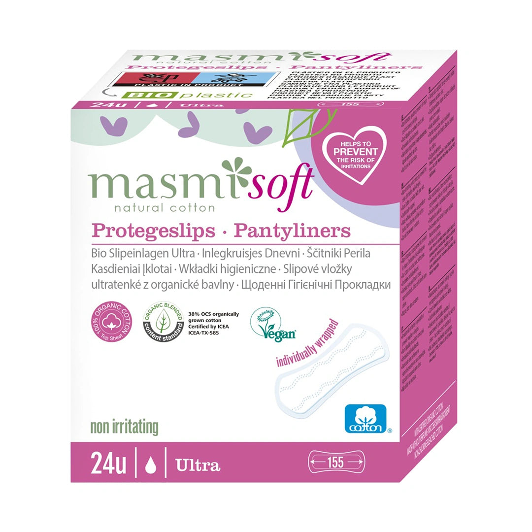 Wiederverwendbare Bio-Stilleinlagen Masmi SOFT 100% BIO ultradünn 24 Stück